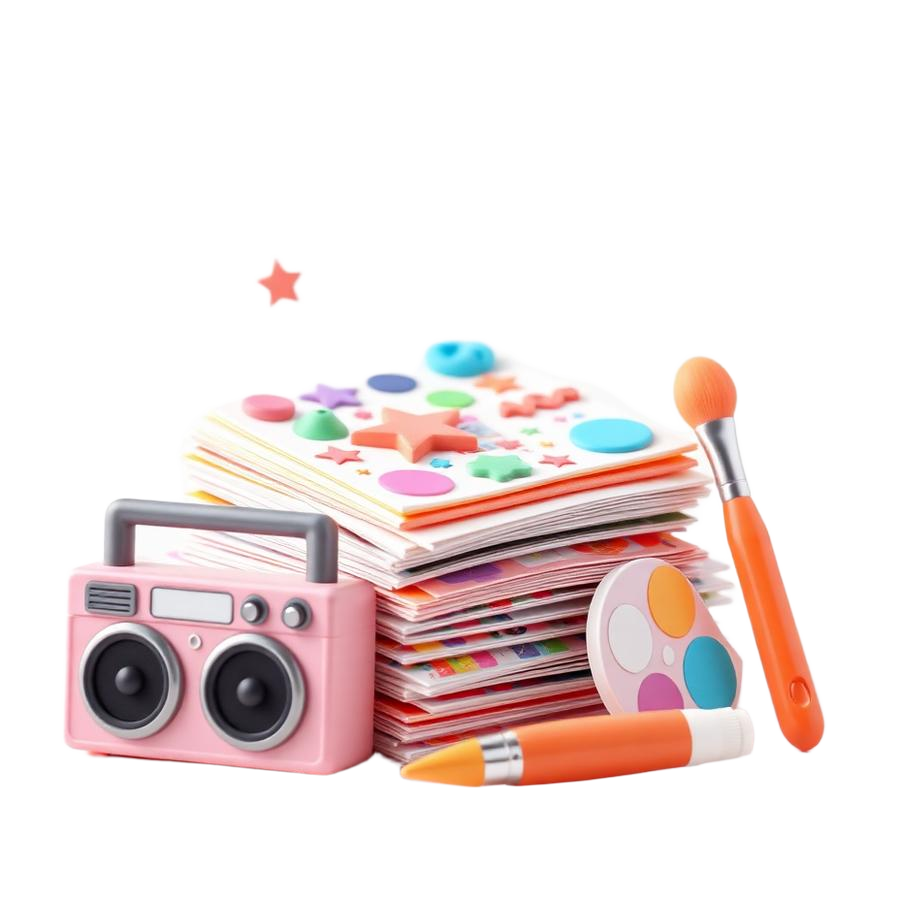 3D stickers, boombox en kwast om je profiel te versieren